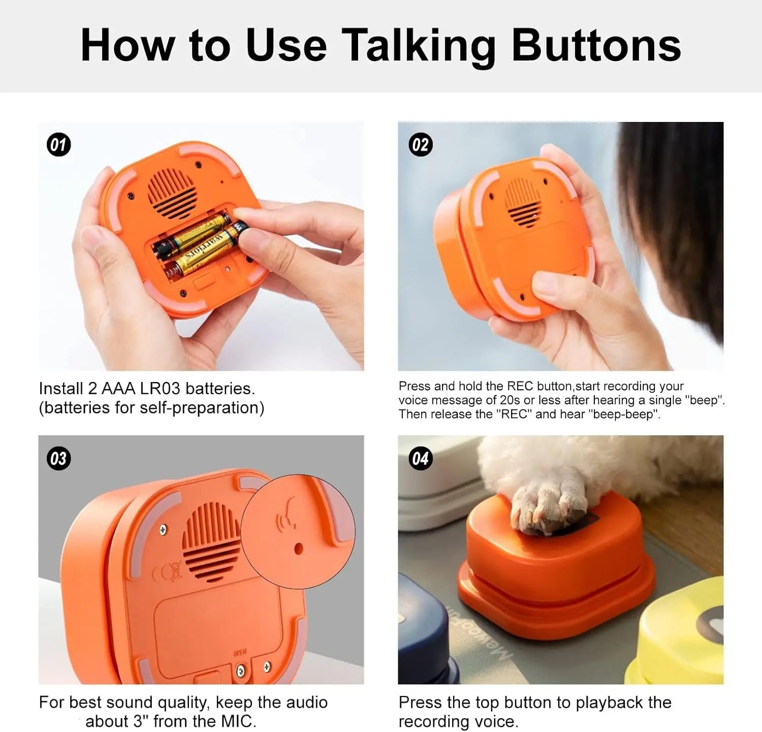 Interactive Pet Communication Buttons